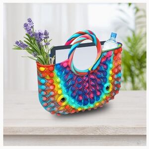 Pop fidget rainbow bubble Women's Tote Bag